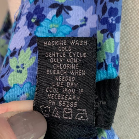 Floral Print Sleeveless Knee Length Dress High Neck Pencil Shift Sheath Size 5/6 - Picture 13 of 15